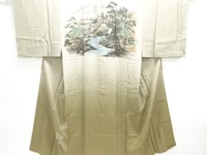 アンティーク　田舎風景模様男物長襦袢